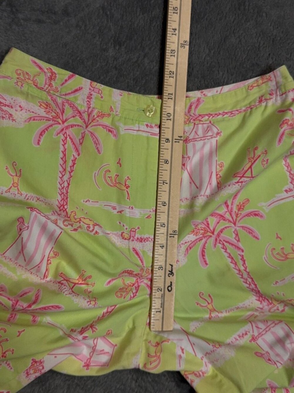 Vintage Lilly Pulitzer Cabana Banana Capri Pants Women's Size 8 Pink Green - Picture 7 of 11